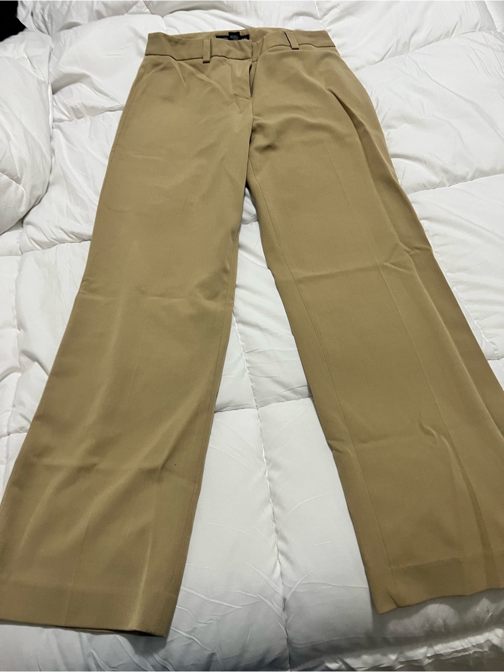 Petite Sophisticate Khaki Wide Leg Trousers